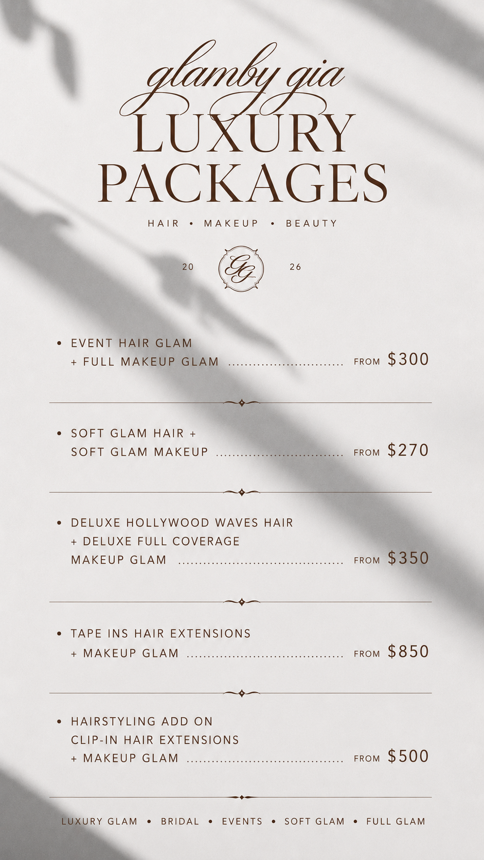 Luxury Package’s Service’s